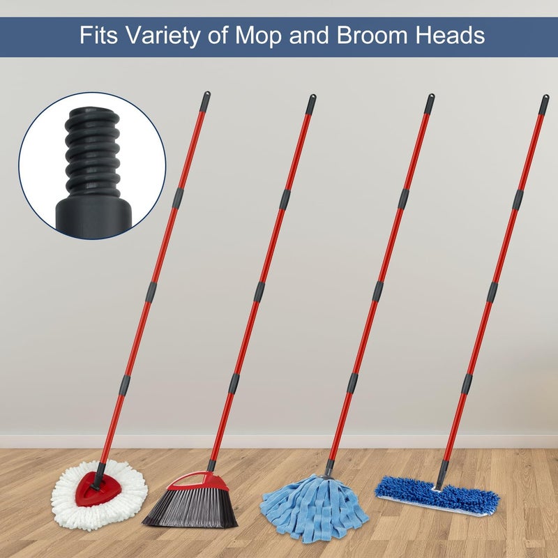 GFRED Mop Handle Replacement for Ocedar 4 Section Mop Replace Handle Compatible with O-Cedar Spin Mop Refills and Brooms ocedar Mop Stick for Floor Clean, 30" to 58", American Thread Joint - Image 4
